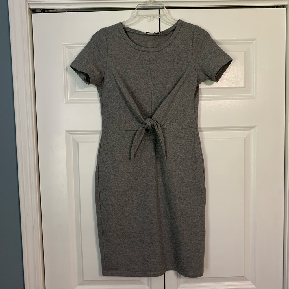 Never worn! Gray T-shirt dress.